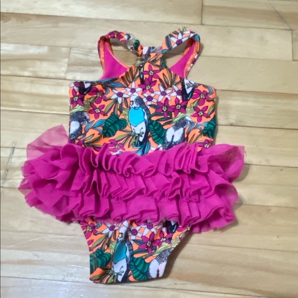 Cat & Jack Other - 💜 SALE $9 CAT & JACK Baby SwimSuit… Tropical Print w/ Tutu!!!